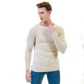 Off White Printed European Wool Luxury Zippered With Sweater Jacket Warm Winter Tailor Fit